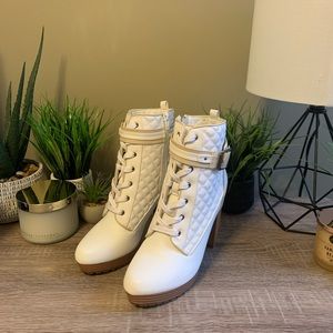 NWOB White Hiker Boots